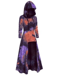 Long Loose Colorful Silk Pattern Sweatshirts (Style V100556)