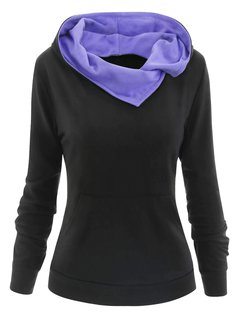 Asymmetric Standard Fashion Polyester Pattern Hoodie (Style V100563)