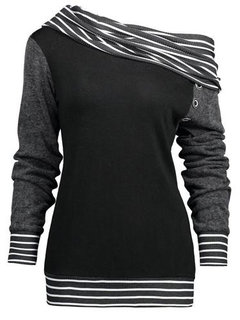 Asymmetric Standard Fashion Patchwork Asymmetrical Hoodie (Style V100573)