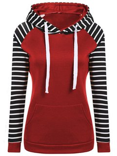 Hooded Standard Casual Geometric Pattern Hoodie (Style V100574)