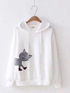 Hooded Standard Loose Animal Cotton Sweatshirts (Style V100627)