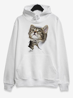 Hooded Standard Cute Animal Pattern Sweatshirts (Style V100648)