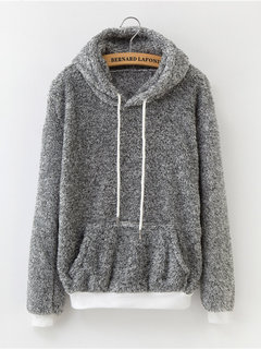 Standard Loose Casual Cellulose Acetate Fibre Patchwork Sweatshirts (Style V100692)