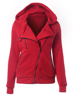 Hooded Standard Slim Plain Polyester Hoodie (Style V100717)