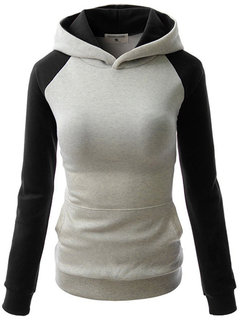 Standard Straight Casual Patchwork Patchwork Sweatshirts (Style V100752)
