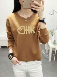 Standard Straight Cute Animal Pattern Sweatshirts (Style V100795)