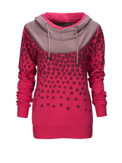 Standard Slim Casual Cotton Blends Patchwork Hoodie (Style V100839)