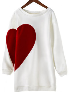 Round Neck Standard Patchwork Cotton Blends Pattern Sweatshirts (Style V100865)