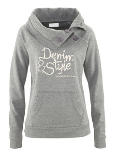 Stand Collar Straight Casual Letter Pattern Sweatshirts (Style V100866)