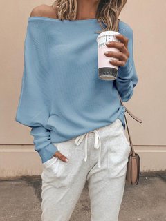 Asymmetric Standard Date Night Polyester Asymmetrical Sweater (Style V100898)