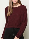 Round Neck Short Loose Fashion Cashmere Sweater (Style V100920)