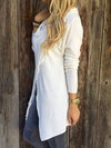 Long Straight Casual Cotton Blends Tassel Sweater (Style V101037)