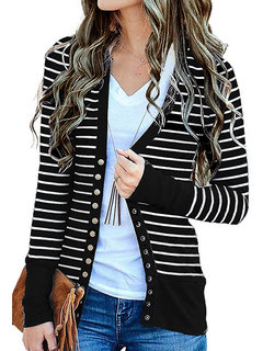 Standard Slim Casual Knitted Button Sweater (Style V101069)