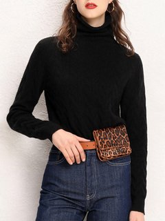 Standard Slim Casual Plain Polyester Sweater (Style V101121)