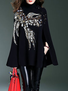 Round Neck Standard Fashion Animal Pattern Sweater (Style V101132)