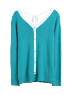 Standard Slim Casual Polyester Strappy Sweater (Style V101153)