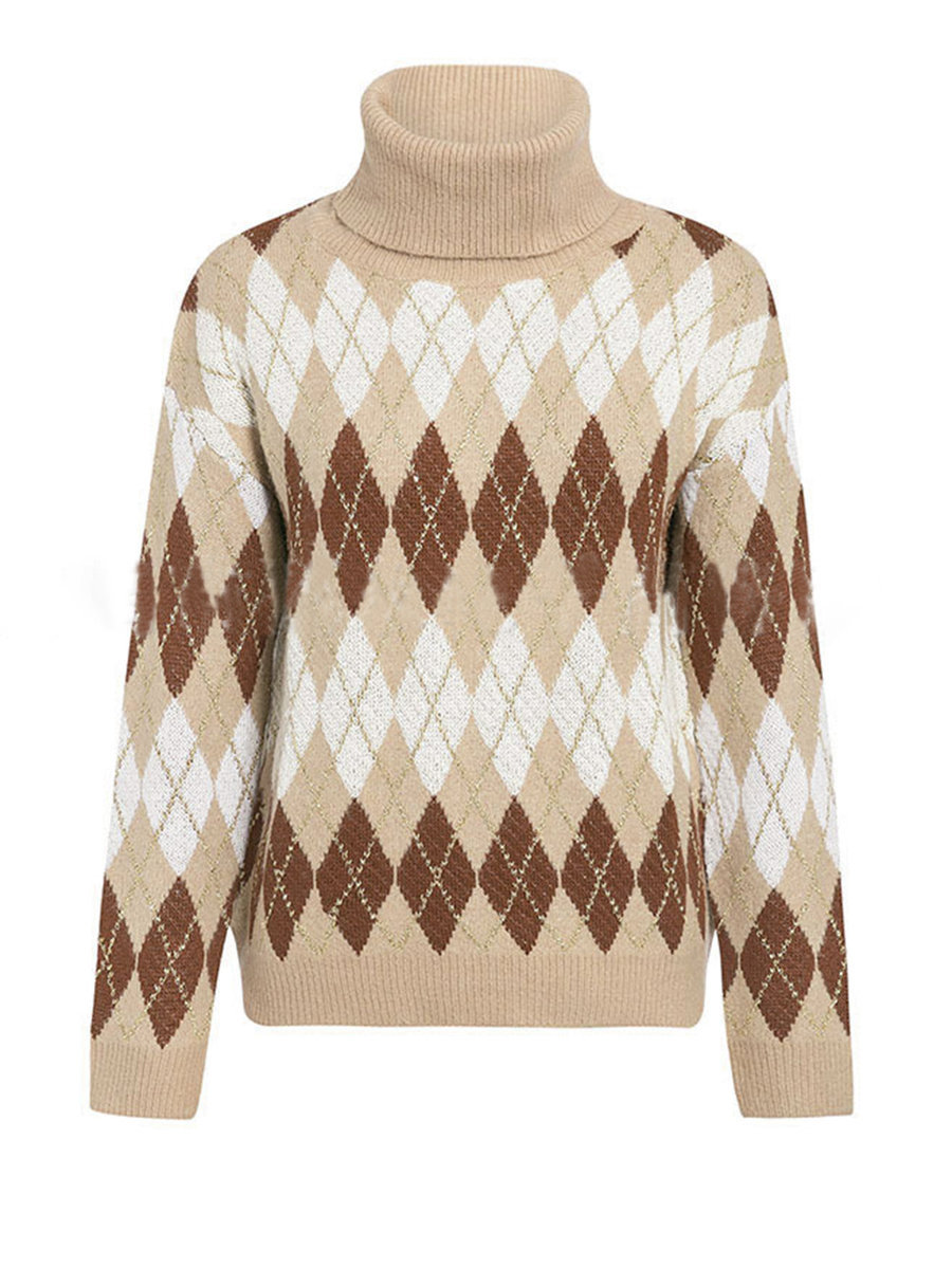 khaki turtleneck