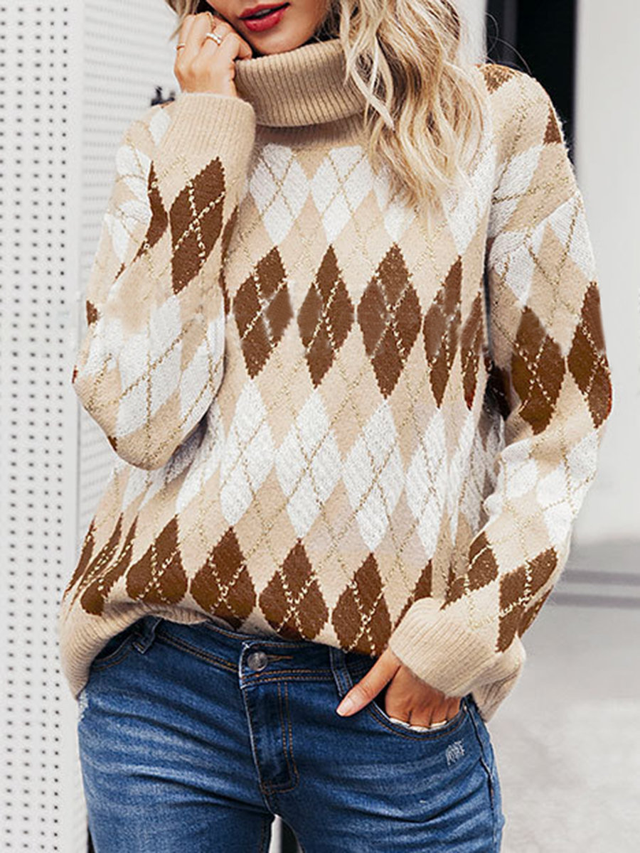 khaki turtleneck