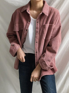 Shawl Collar Loose Western Plain Button Coat (Style V101224)