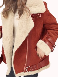 Shawl Collar Loose Date Night Plain Pockets Jacket (Style V101264)