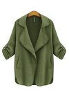 Shawl Collar Long Date Night Plain Cotton Blends Coat (Style V101273)