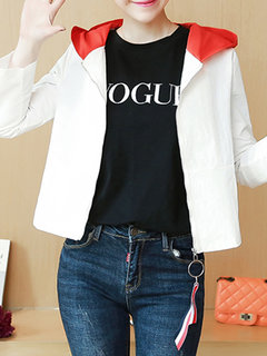 Hooded Short Straight Casual Linen Jacket (Style V101309)