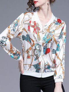 Stand Collar Short Date Night Polyester Zipper Jacket (Style V101331)