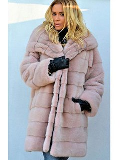 Hooded Long Loose Elegant Dacron Coat (Style V101365)