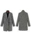 Shawl Collar Slim Office Plaid Dacron Coat (Style V101372)