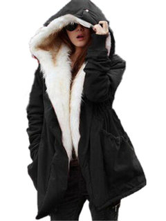 Long Slim Plain Dacron Pockets Coat (Style V101379)