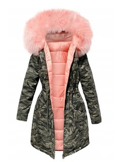 Hooded Fashion Camouflage Dacron Pattern Coat (Style V101413)