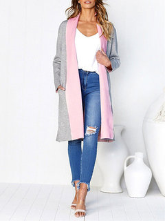 Shawl Collar Loose Date Night Dacron Pockets Coat (Style V101425)