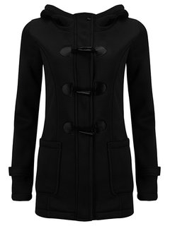 Long Slim Fashion Plain Dacron Coat (Style V101442)