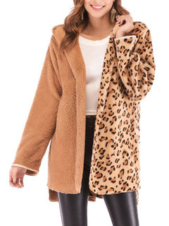 Long Fashion Color Block Cotton Asymmetrical Coat (Style V101462)