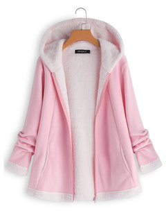 Long Loose Elegant Color Block Mohair Coat (Style V101463)