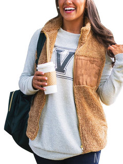 Stand Collar Short Loose Plain Dacron Jacket (Style V101474)