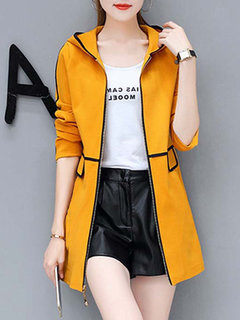 Long Loose Elegant Cotton Patchwork Coat (Style V101495)