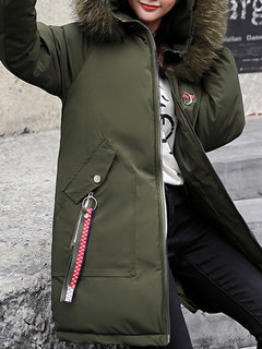 Long Slim Elegant Plain Pockets Coat (Style V101580)