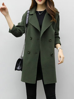 Shawl Collar Long Slim Elegant Wool Coat (Style V101609)