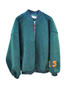 Short Loose Casual Letter Pattern Jacket (Style V101646)