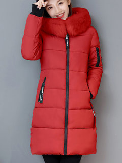 Hooded Long Slim Date Night Cellulose Acetate Fibre Coat (Style V101678)