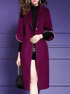 Shawl Collar Slim Date Night Polyester Stringy Selvedge Coat (Style V101691)