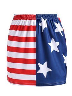 Mini Bodycon Fashion Polyester Star Skirt (Style V101805)