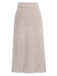 Straight Office Cut Out Knitted Plain Skirt (Style V101818)