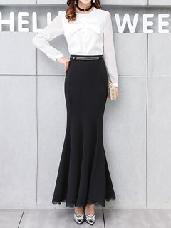 Maxi Mermaid Sexy Lace Polyester Skirt (Style V101891)