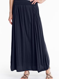 Ankle Length Lantern Date Night Pockets Plain Skirt (Style V101906)