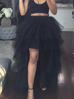 Asymmetrical Date Night Asymmetrical Polyester Plain Skirt (Style V101931)