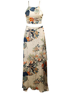 Maxi Fit and Flare Date Night Pattern Floral Skirt (Style V101985)