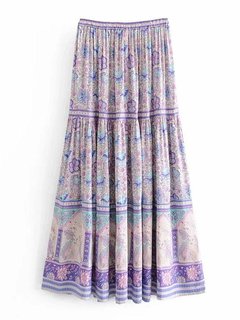 Ankle Length A-line Date Night Pattern Floral Skirt (Style V102059)