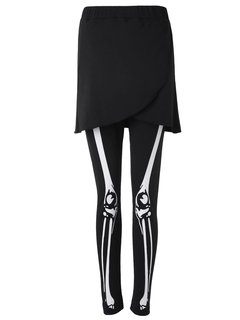 Ankle Length Skinny Casual Pattern Polyester Leggings (Style V102092)